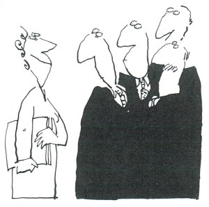 Vrouw in Mannenwereld - cartoon Len Munnik